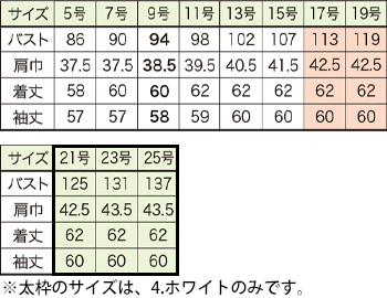 サイズ表