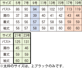 サイズ表