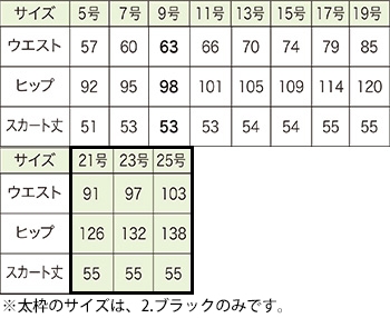 サイズ表