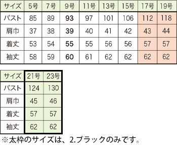 サイズ表